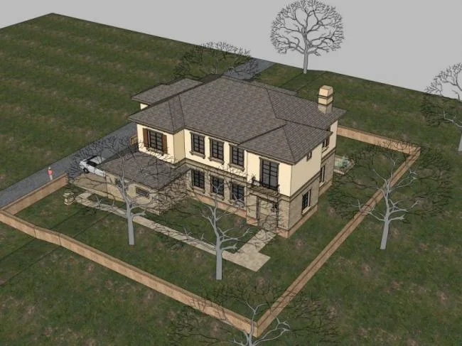 Sketchup Villa Model | Solo Villa, Modern Style