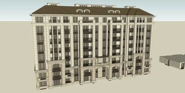 Sketchup Residential Model | Multi story Residence, Classical Style