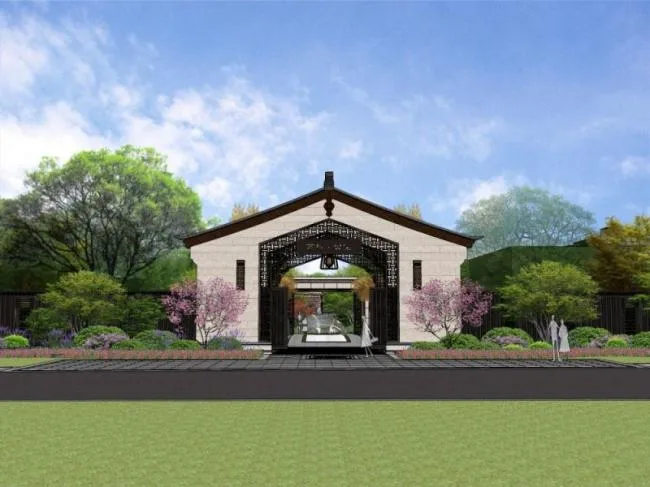 Sketchup Landscape Model | Commercial Landscape, Courtyard Garden, Chinese Style