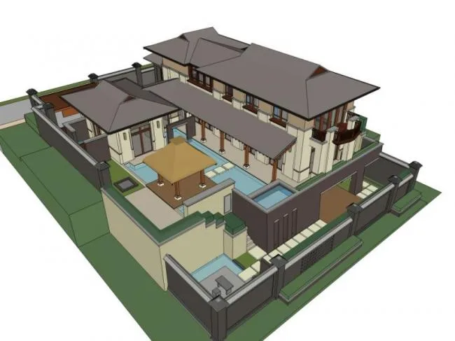 Modern Solo Villa Design | SketchUp Model Showcase