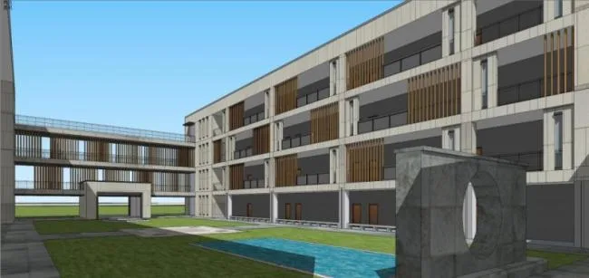 Sketchup School Model | Multi story School, Campus Educational Architecture, Modern Style