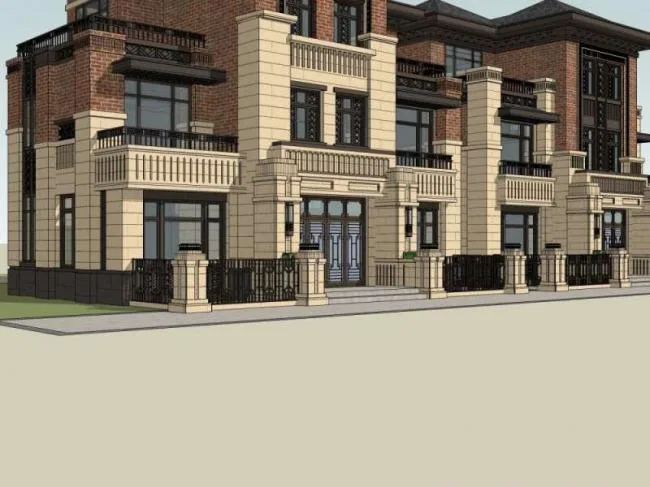 Sketchup Villa Model | Townhouse, Classical Style