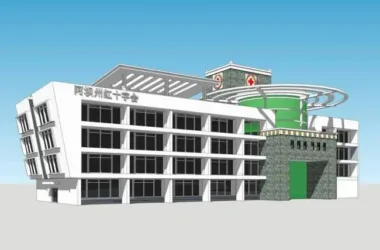 Modern Multi-Story Township Hospital Model for Aba Red Cross Society in SketchUp-BIM WORLD