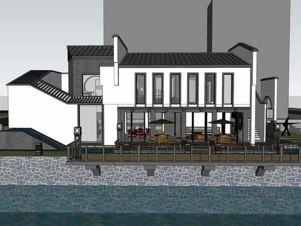 Chinese Classical Style Villa Model in SketchUp