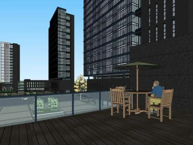Sketchup Office Model | High rise Electronic and Electrical Industry Park Research Building, Office Building, Modern Style