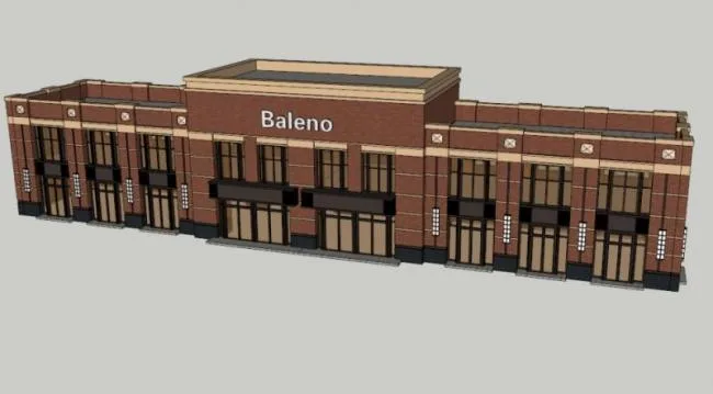 Sketchup Business Model | Low rise commercial buildings, modern style