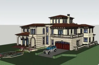 Spanish Classical Mediterranean Villa Model | Solo Villa in SketchUp-BIM WORLD