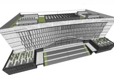 Modern Multi-Story Office Building Model in SketchUp-BIM WORLD