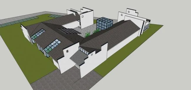 Sketchup Business Model | Multi story Commercial Club, New Chinese Style