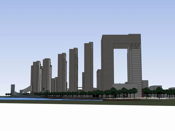 Sketchup Complex Model | High rise complex, office building, commercial, hotel, apartment, modern style