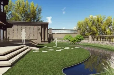 Classical Villa Landscape Design in SketchUp-BIM WORLD