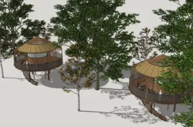 SketchUp Business Model: European-Style Low-Level Clubhouse Design-BIM WORLD