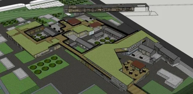 Sketchup Business Model | Community Center, Modern Style, Business