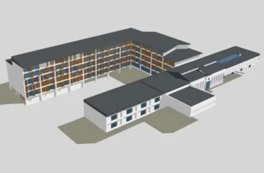 SketchUp Multi-Story Hotel Model Featuring Traditional Chinese Architecture-BIM WORLD