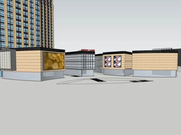 Sketchup Complex Model | High rise Office Building, Commercial, Complex, Modern Style
