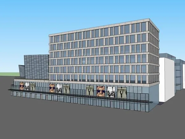 Sketchup Business Model | High rise commercial buildings, modern style