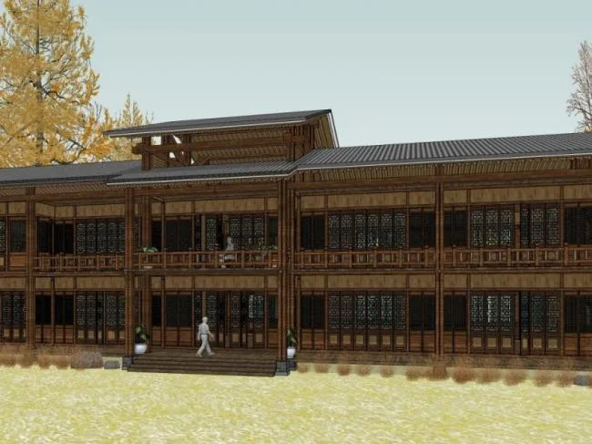 Modern Chinese Style Residential Model in SketchUp