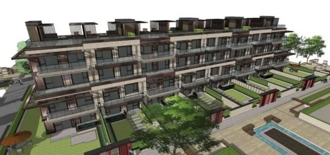 Sketchup Residential Model | Multi story Residence, Garden House, Modern Chinese Style