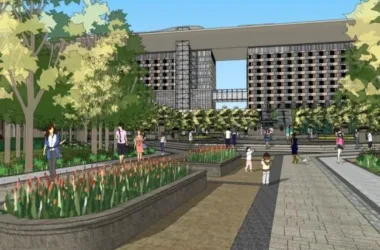 Classical Style Office Landscape Model in SketchUp-BIM WORLD
