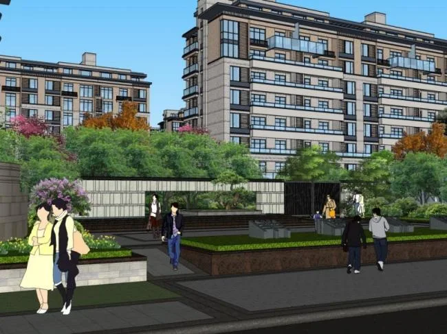 Sketchup Landscape Model | Office Landscape, Modern Style