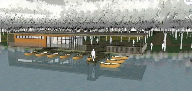 Modern Pier Landscape Design in SketchUp
