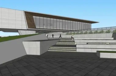 SketchUp Business Model: Multi-Story Sales Center and Modern Commercial Building Design-BIM WORLD