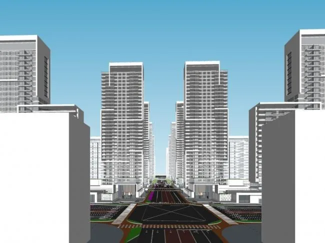 Sketchup Complex Model | Super high-rise commercial complex, office hotel, modern style