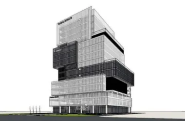 Modern High-Rise Office Building Model in SketchUp-BIM WORLD