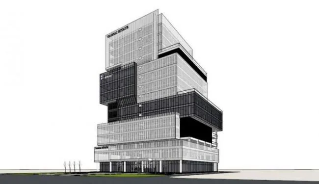 Modern High-Rise Office Building Model in SketchUp