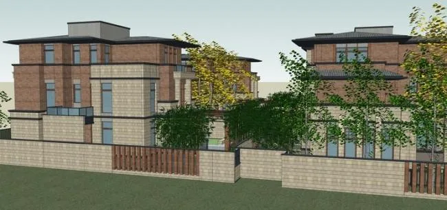 Sketchup Villa Model | Villa Residential Area, European Classical Style, Residential Architecture