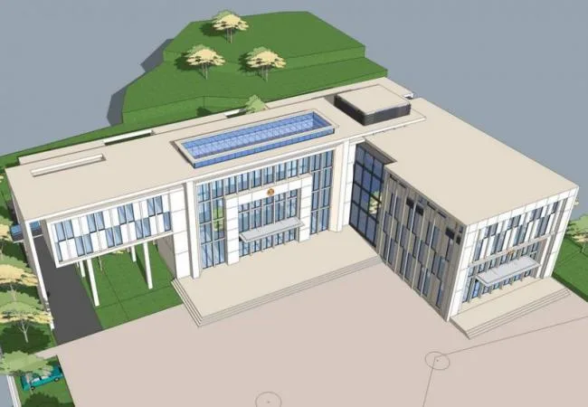 Sketchup Office Model | Multi story Administrative Office Building, Modern Style