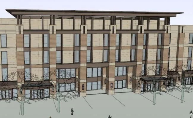 Sketchup Business Model | Multi story Commercial Street, Modern Style