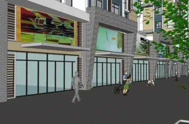 Modern High-Rise Residential Building with Ground Floor Commercial Space - SketchUp Model-BIM WORLD