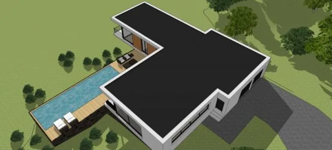 Sketchup Villa Model | Solo Villa, Modern Style
