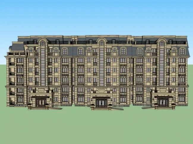 Sketchup Residential Model | Multi story Residence, Classical Style