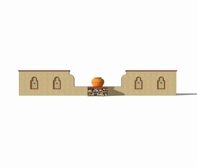 SketchUp Material Model: European Landscape Wall Components