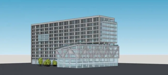 Sketchup office model | Small high-rise office building, modern style