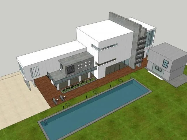 Sketchup Villa Model | Solo Villa, Modern Style