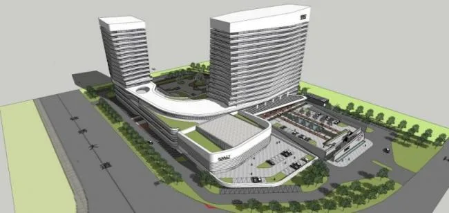 Sketchup Hotel Model | High Rise Hotel, Modern Style