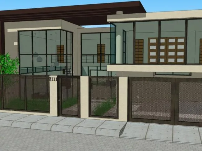 Sketchup Villa Model | Solo Villa, Modern Style