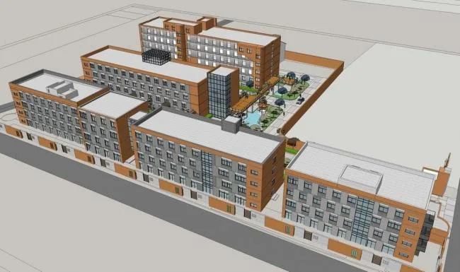 Sketchu Industrial Building | Factory Renovation, Apartment Dormitory, Multi story Factory Building, Industrial Architecture, Modern Style