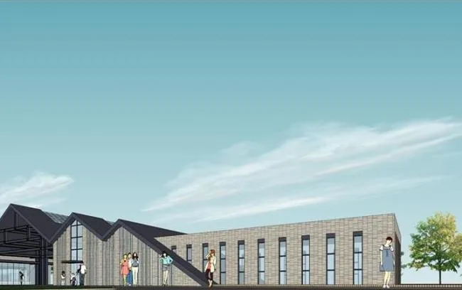 Sketchup Cultural Model | Multi story Visitor Center, Modern Style, Cultural Architecture