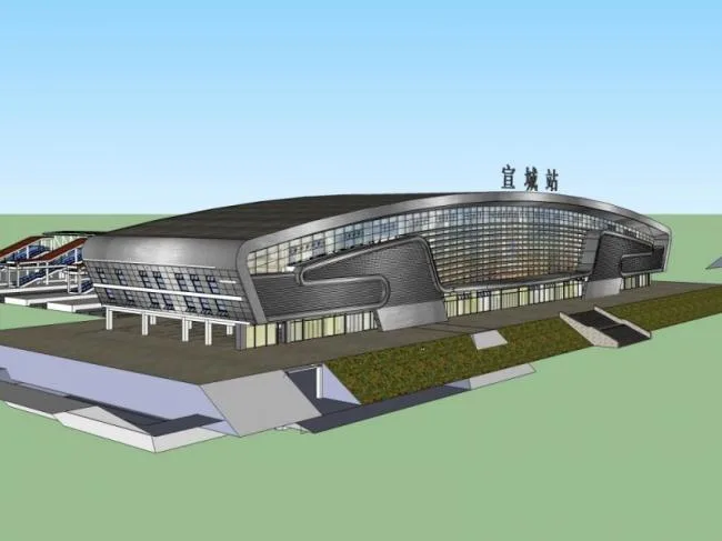 Sketchup Station Road Bridge | Train Station, Modern Style