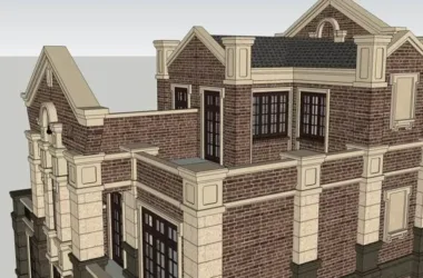 Classical Single-Family Villa Model in SketchUp-BIM WORLD