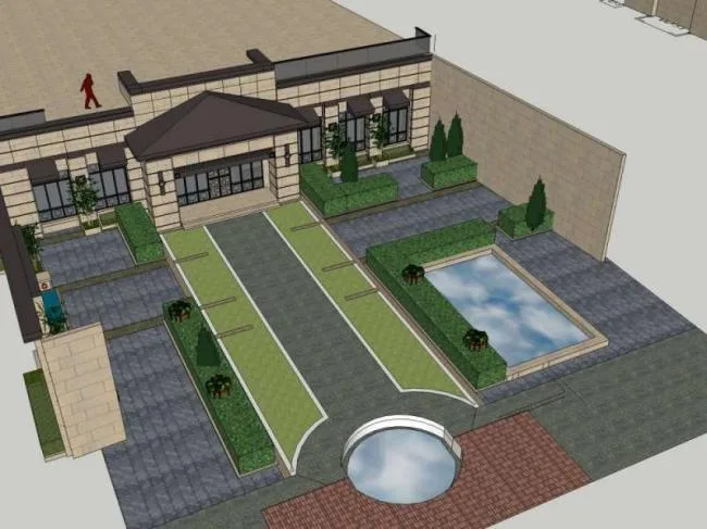 Sketchup Business Model | Multi-story Commercial Club, Classical Style