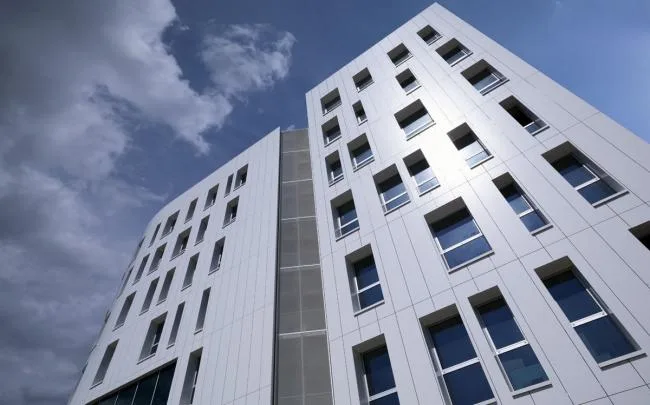 BIM Architecture | Grand Sculpture Under Blue and White Sun Screen: Forti Holding Spa Headquarters and Office Building in Italy/ATIproject