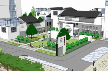 SketchUp Residential Model: Multi-Story Urban Activity Center with Modern Chinese Design-BIM WORLD