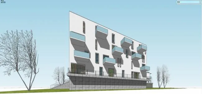 Sketchup Residential Model | Multi story Park Residence, Modern Style, Residential Architecture