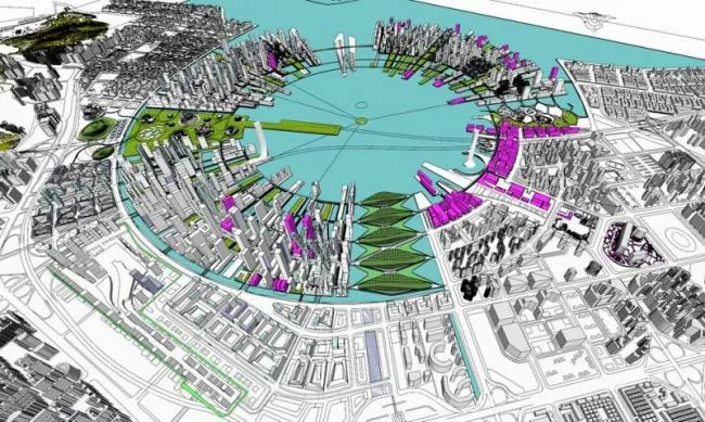 Sketchup Planning Model | Shenzhen Qianhai Urban Planning, Modern Style