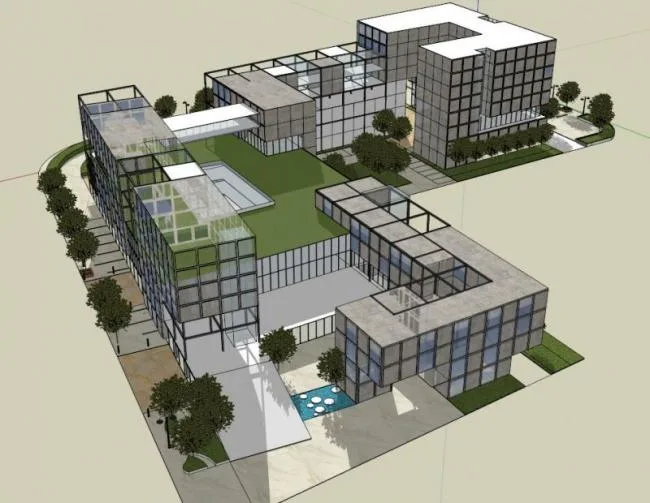 Sketchup Business Model | Multi story Shopping Mall, Modern Style